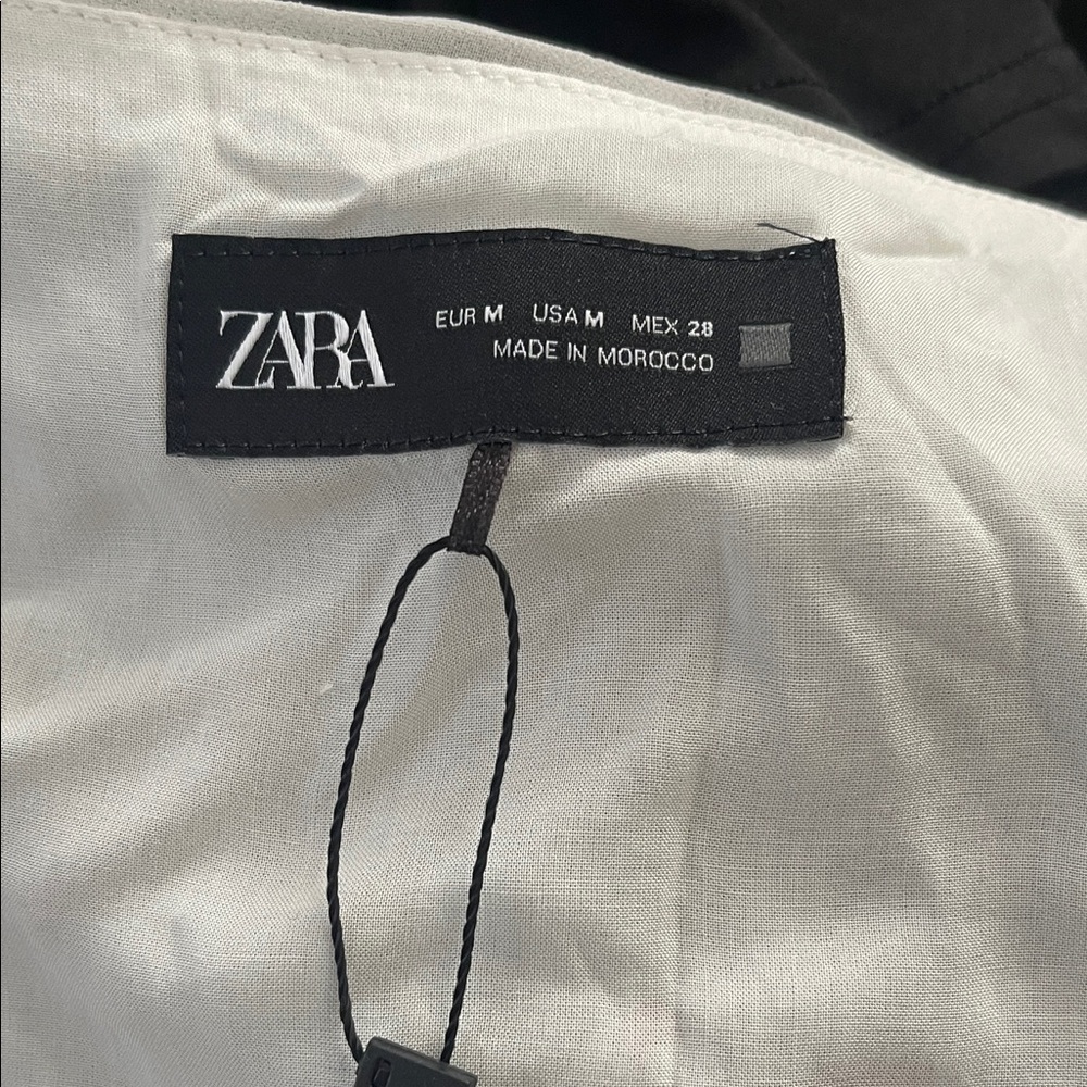 Zara Floral Mini Dress - White and Pink Size M NWT has lining - Picture 4 of 6